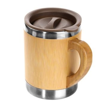 Bambusowy kubek termiczny 300 ml | Kol – Gift Design