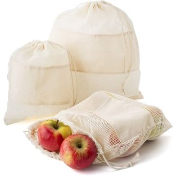 Worek na owoce i warzywa z bawełny organicznej, zestaw 3 szt. – Gift Design