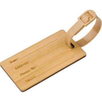 Bambusowa zawieszka do bagażu – Gift Design