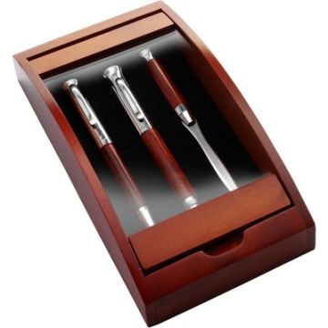 Zestaw piśmienny, długopis, pióro wieczne i nóż do otwierania listów – Gift Design
