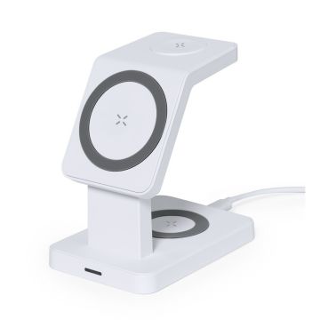 Magnetyczna ładowarka bezprzewodowa 15W, 3 w 1, stojak na telefon – Gift Design