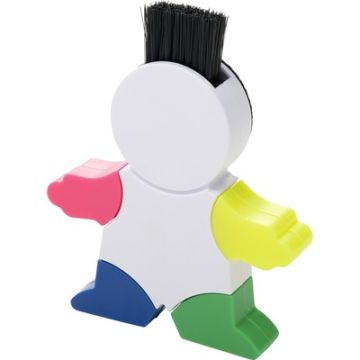 Zakreślacz "ludzik", czyścik do ekranu, pędzelek do czyszczenia klawiatury – Gift Design