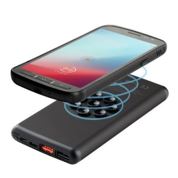 Bezprzewodowy power bank 10000 mAh Mauro Conti z przyssawkami, ładowarka bezprzewodowa 10W | Stef – Gift Design