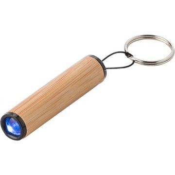 Bambusowy brelok do kluczy, lampka LED – Gift Design