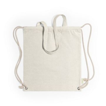 Worek ze sznurkiem i torba na zakupy z bawełny z recyklingu, 2 w 1 – Gift Design