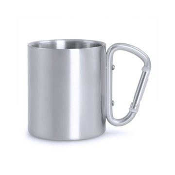 Metalowy kubek 210 ml z karabińczykiem | Easton – Gift Design