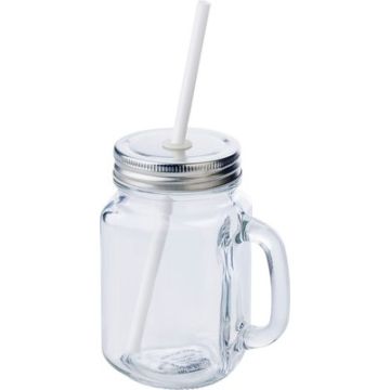 Słoik do picia 480 ml ze słomką – Gift Design