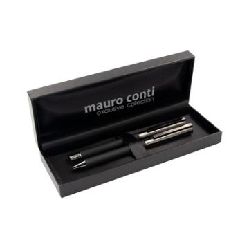 Zestaw piśmienny Mauro Conti, długopis i pióro kulkowe | Willie – Gift Design
