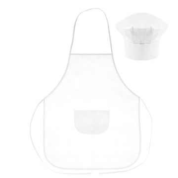 Zestaw małego kucharza, fartuch kuchenny i czapka kucharska, rozmiar dziecięcy | Nedina – Gift Design