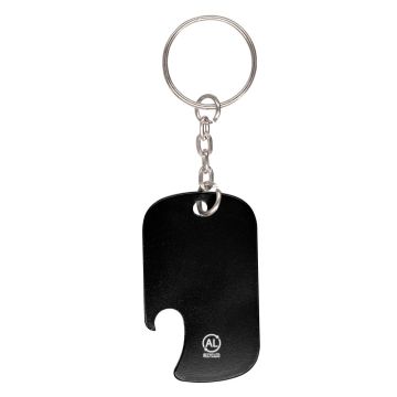Brelok do kluczy z aluminium z recyklingu, otwieracz do butelek – Gift Design