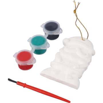 Święty Mikołaj do malowania, farbki i pędzelek – Gift Design