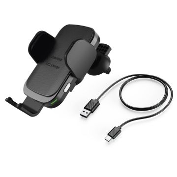 Samochodowy uchwyt do telefonu, ładowarka bezprzewodowa 10W Hama – Gift Design