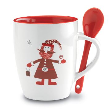 Kubek z łyżeczką 250ml – Gift Design