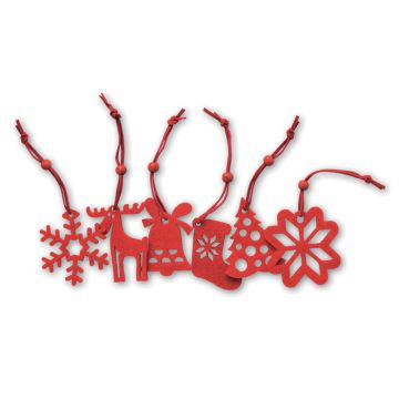 6 zawieszek na choinkę, filc – Gift Design