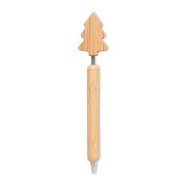 Bambusowy długopis z choinką – Gift Design