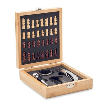 Zestaw do wina z szachownicą – Gift Design