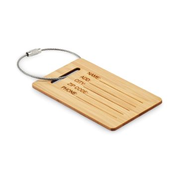 Bambusowa zawieszka do bagażu – Gift Design