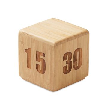 Bambusowy zegar z funkcją drzem – Gift Design