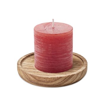 Świeca na drewnianej podstawce – Gift Design