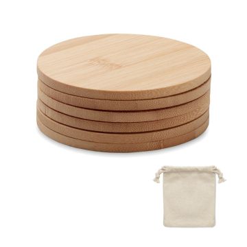 Zestaw 6 bambusowych podstawek – Gift Design
