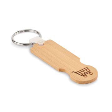 Bambusowy brelok z żetonem – Gift Design
