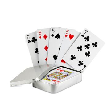 Karty do gry, metalowe pudełko – Gift Design