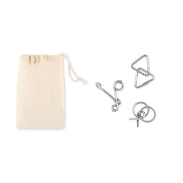 Zestaw 3 metalowych łamigłówek – Gift Design