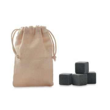 4 kamienne kostki lodu w etui – Gift Design