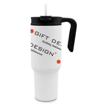 Kubek termiczny 1100 ml Air Gifts z ergonomicznym uchwytem | Ony – Gift Design
