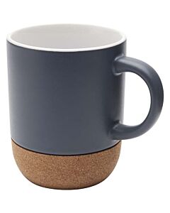 Billie kubek ceramiczny o pojemności 300 ml z detalami z korka i matowym wykończeniem-Bladoniebieski