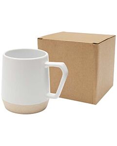 Dolce kubek ceramiczny o pojemności 300 ml z matowym wykończeniem-Biały
