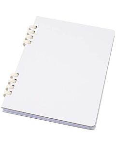 Fil kołozeszyt z certyfikatem RCS z recyklingu w twardej oprawie A5-Biały