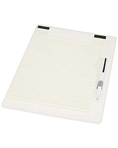 Clast podkładka A4 z zamknięciem magnetycznym i długopisem z certyfikatem RCS z recyklingu (czarny tusz)-Biały