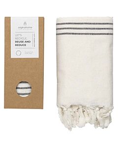 Originalhome tkanina z recyklingu — 85 x 175 cm-Złamana biel