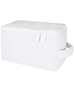 Organizer na przybory toaletowe z materiałów recyklingowanych Pack 500 g-m² Aware™ -Biały