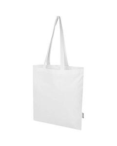 Madras Blend torba na zakupy z bawełny z recyklingu z certyfikatem GRS o gramaturze 140 g-m² i pojemności 7l-Biały