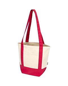 Sam mała torba na zakupy z bawełny z recyklingu z certyfikatem GRS o gramaturze 320 g-m²-Czerwony