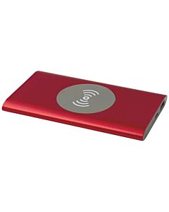 Juice bezprzewodowy powerbank o pojemności 4000 mAh Type-C z aluminium pochodzącego z recyklingu -Czerwony