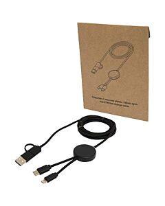 Citala kabel do synchronizacji danych i szybkiego ładowania 5 w 1 27 W o długości 150 cm z tworzyw sztucznych pochodzących z recyklingu-Czarny