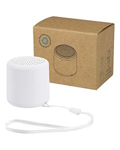 Velkis głośnik bezprzewodowy Bluetooth® o mocy 3 W z tworzyw sztucznych pochodzących z recyklingu-Biały