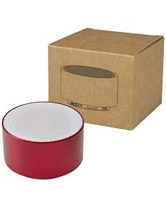 Ankaa bezprzewodowy głośnik Bluetooth® o mocy 3 W z recyklingowanego aluminium-Czerwony