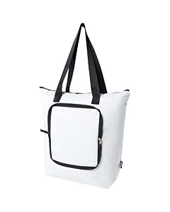 Składana torba termiczna EcoFold z materiału RPET, o pojemności 15 l-Biały