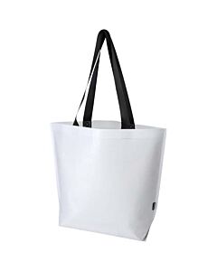 Duo torba na zakupy z certyfikatem GRS z recyklingu, podwójnie laminowana, o dużej pojemności 30 l-Biały