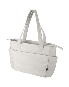 Puffer torba na zakupy z certyfikatem GRS z recyklingu na laptopa o przekątnej 15,6 cala, 18 l -Piaskowiec