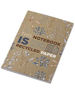 Notatnik A6 Novella Austen z miękką okładką z materiału z recyklingu, papier pakowy — 50 kartek-Piasek pustyni