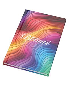 Notatnik A5 Novella Brontë z twardą okładką, błyszczący, 100 kartek-Biały