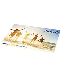 Podkładka pod mysz Lumin z pełnokolorowym nadrukiem-Biały