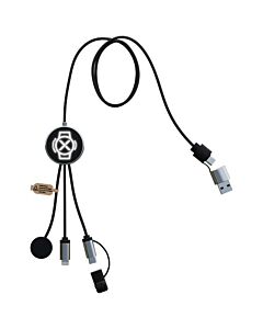 SCX.design C34 kabel do ładowania smartwatcha 7 w 1 -Czarny