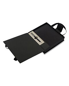 Zestaw upominkowy notes z długopisem Lovini, czarny