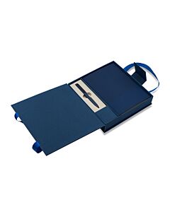 Zestaw upominkowy notes z długopisem Lovina, granatowy